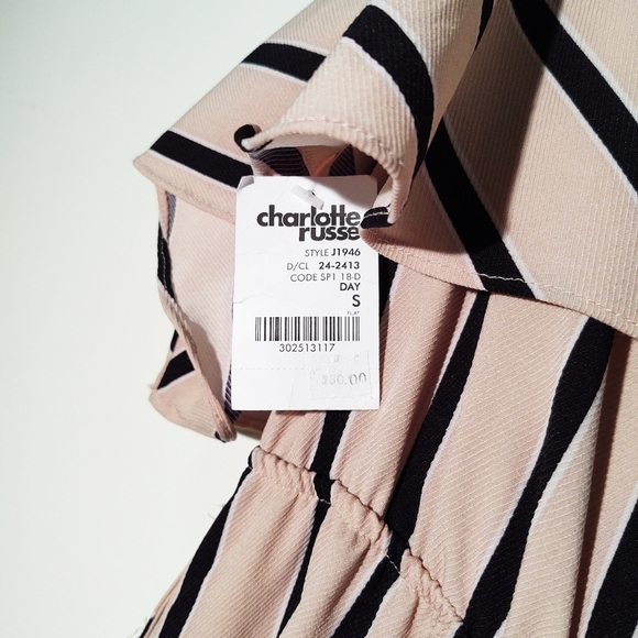 NWT Charlotte Russe striped high-low dress - Picture 2 of 4